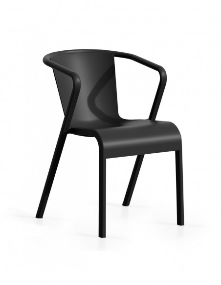 Sillón LUGO, apilable,  polipropileno tórtora