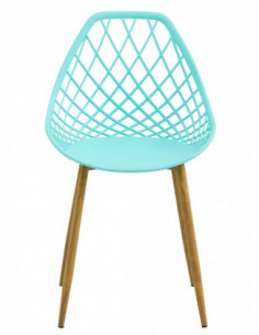 Silla STRAUSS, metal, polipropileno verde pastel 2