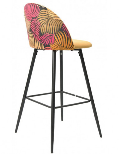 Taburete FLORAL, metal, tapizado velvet...