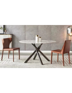 Mesa SAHARA, metal negro, tapa de cristal templado, 120... 2