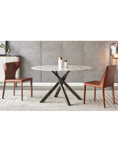 Mesa SAHARA, metal negro, tapa de cristal...