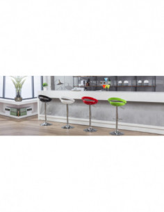 Taburete FLIT ( M ), cromado, abs blanco 2