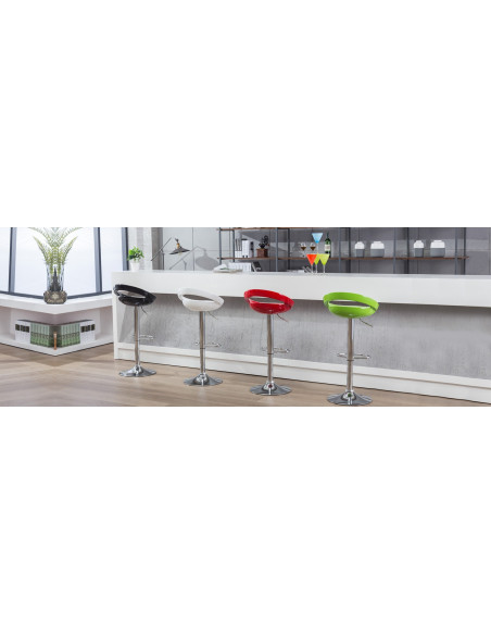 Taburete FLIT ( M ), cromado, abs blanco