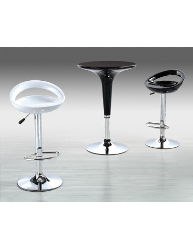 Taburete FLIT ( M ), cromado, abs blanco