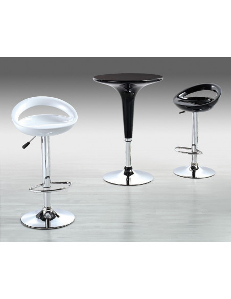 Taburete FLIT ( M ), cromado, abs blanco