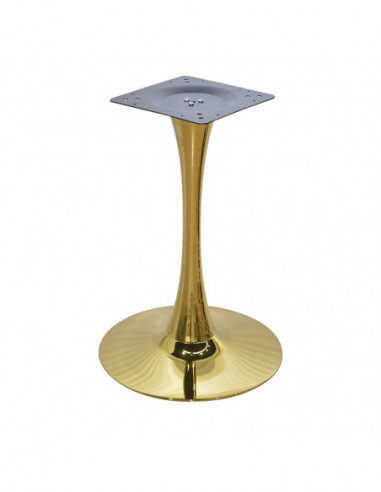 Base de mesa TULIP (TO), acabado dorado, base de 50 cms de diámetro, altura 70 cms