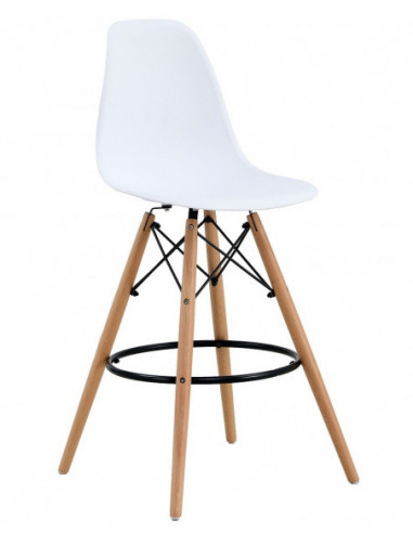 Taburete STAR (SU), madera, carcasa blanca