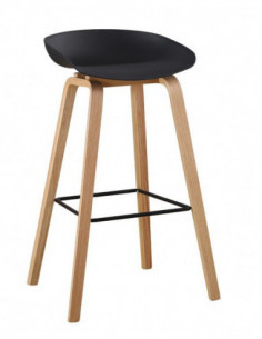 Taburete AWAK (TO), madera curvada, asiento polipropileno...