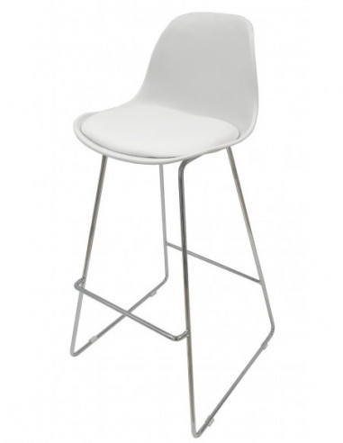 Taburete TOW FIBB, cromado, carcasa y tapizado...