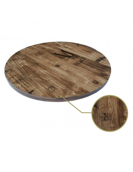 Tablero de mesa HD7346, vintage, 70 cms de diámetro