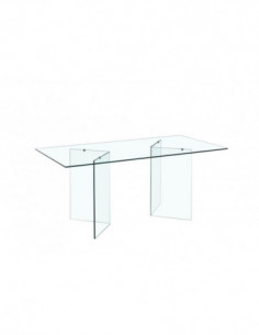 Mesa OTISH, cristal 180x90 cms
