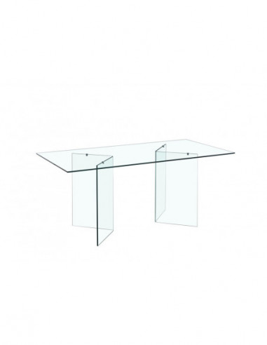 Mesa MISTICA, cristal, 150x90 cms