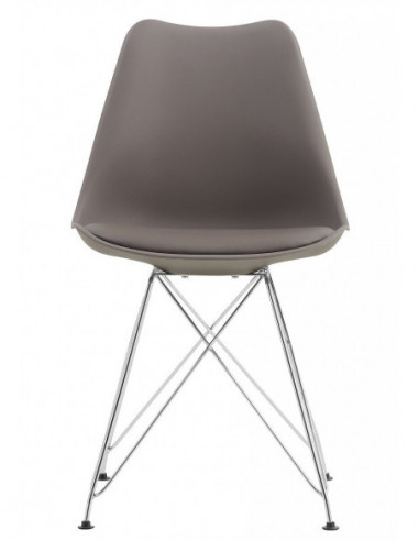 Silla BELLA (SU), cromada, carcasa y cojín gris...