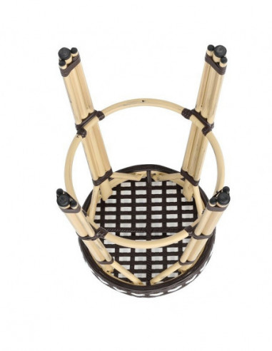 Taburete PARIS, apilable, aluminio, ratán...