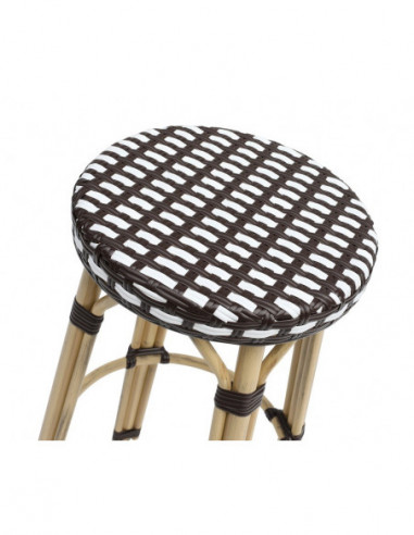 Taburete PARIS, apilable, aluminio, ratán...