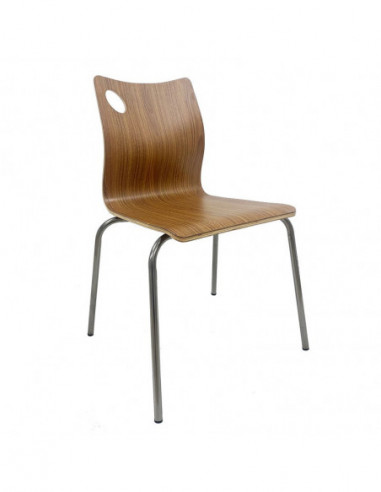 Silla AMELIE, apilable, acero inoxidable,...