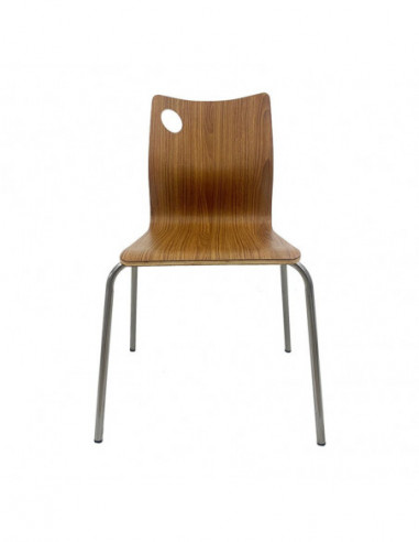 Silla AMELIE, apilable, acero inoxidable,...