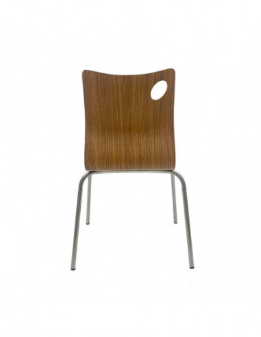 Silla AMELIE, apilable, acero inoxidable,...