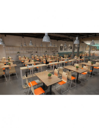 Silla AMELIE, apilable, acero inoxidable,...