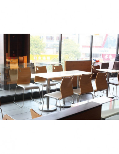 Silla AMELIE, apilable, acero inoxidable,...