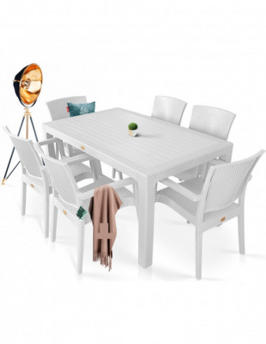 Sillón LIDO, apilable, polipropileno blanco