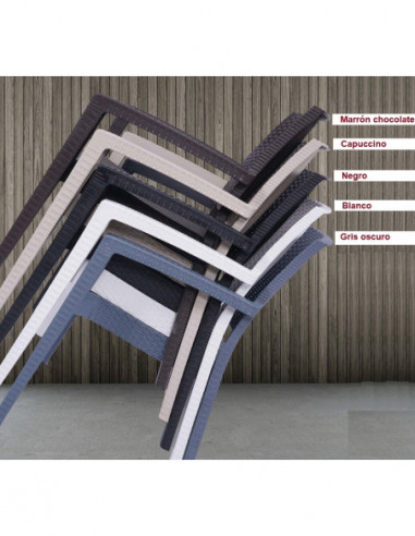 Sillón LIDO, apilable, polipropileno capuccino