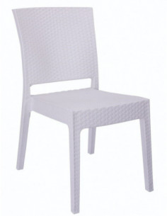 Silla LIDO, apilable, polipropileno blanco
