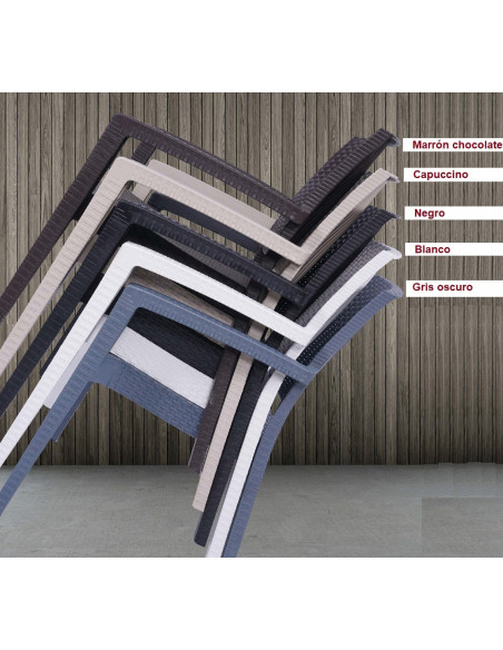 Silla LIDO, apilable, polipropileno blanco