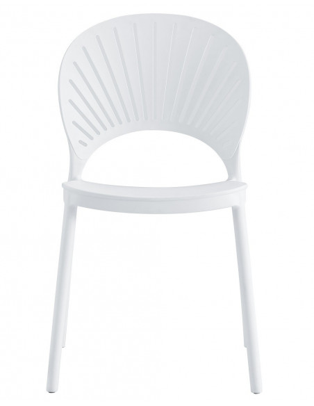 Silla ABANICO, apilable, polipropileno blanco