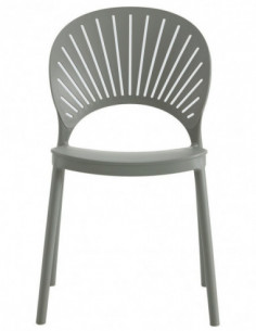 Silla ABANICO, apilable, polipropileno gris 2