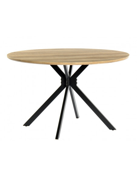Mesa MINERVA NEW, metal, madera, 120 cms de diámetro