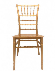 Silla CHIAVARI NEW, apilable, polipropileno dorado 2