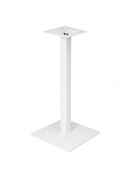 Base de mesa BEVERLY BL110, alta, tubo cuadrado, blanca, base de 45 x 45 cms, altura 110 cms