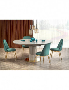 Silla TAVIRA, metal, cromado dorado, tapizado velvet... 2