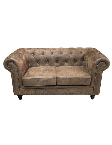 Sofá CHESTER PREMIUM, 2 plazas, similpiel vintage