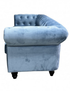 Sofá CHESTER PREMIUM, 2 plazas, tapizado velvet dusky azul 2