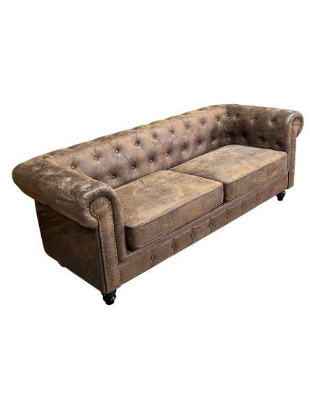 Sofá CHESTER PREMIUM, 3 plazas, similpiel vintage