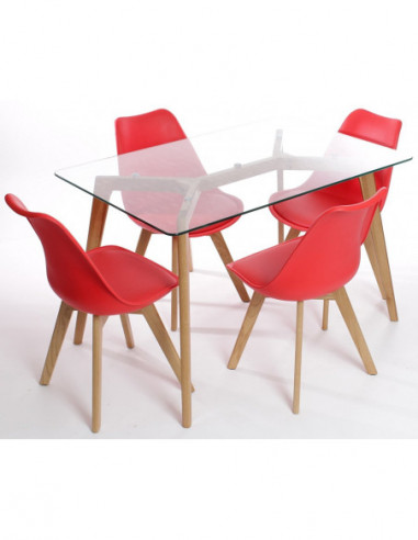 Silla TORRE 4P (SU), madera, polipropileno y...