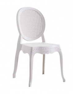 Silla CIBELES, apilable, polipropileno blanco 2