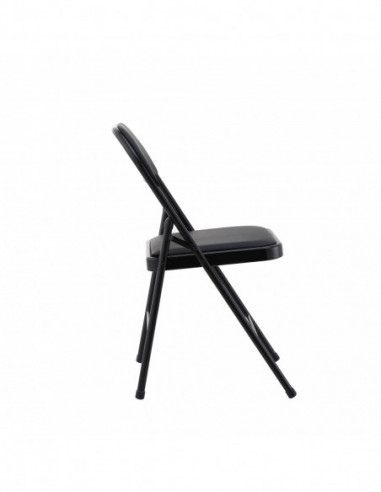 Silla SMART, plegable, metal, epoxi negro,...