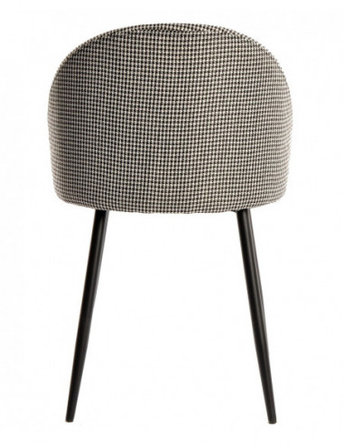 Silla ETNA, metal negro, tapizado pata de gallo...