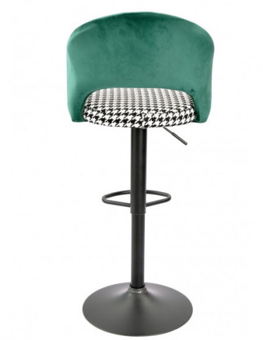 Taburete TEIDE, regulable, metal negro,...