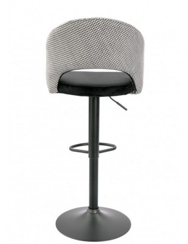 Taburete TEIDE, regulable, metal negro,...