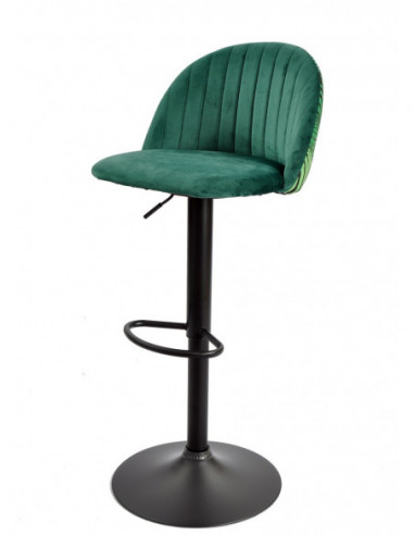 Taburete FLOWER, regulable, metal negro,...