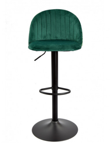 Taburete FLOWER, regulable, metal negro,...