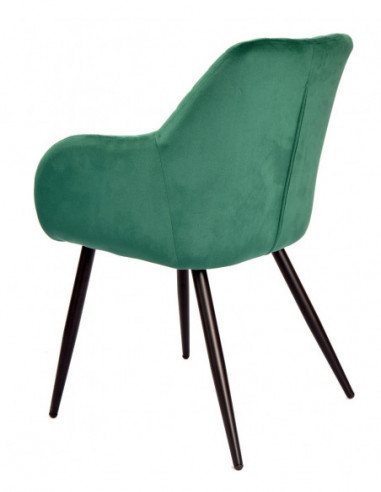 Sillón ROLANDO, metal, tapizado velvet 56 verde...