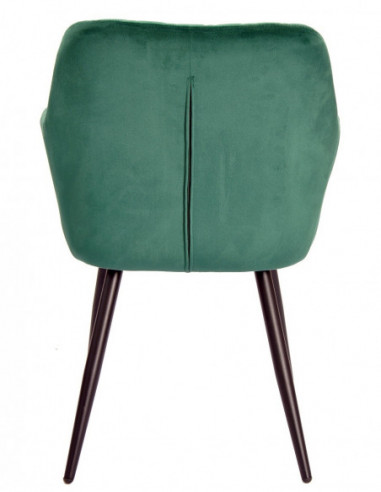Sillón ROLANDO, metal, tapizado velvet 56 verde...