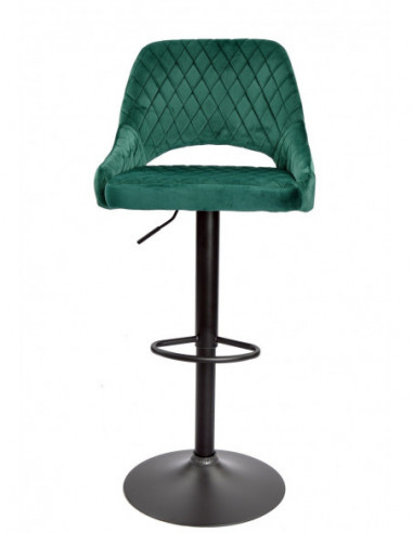 Taburete YASUR, regulable, metal negro,...