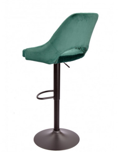 Taburete YASUR, regulable, metal negro,...