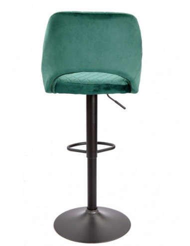 Taburete YASUR, regulable, metal negro,...